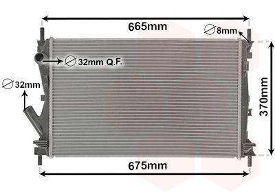 VAN WEZEL Radiaator,mootorijahutus 18002408